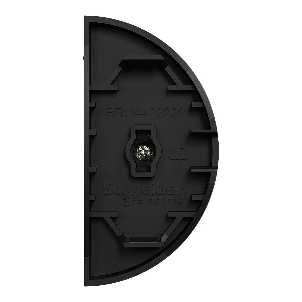 Odace demi enjo lumineux 2xVV pous noir